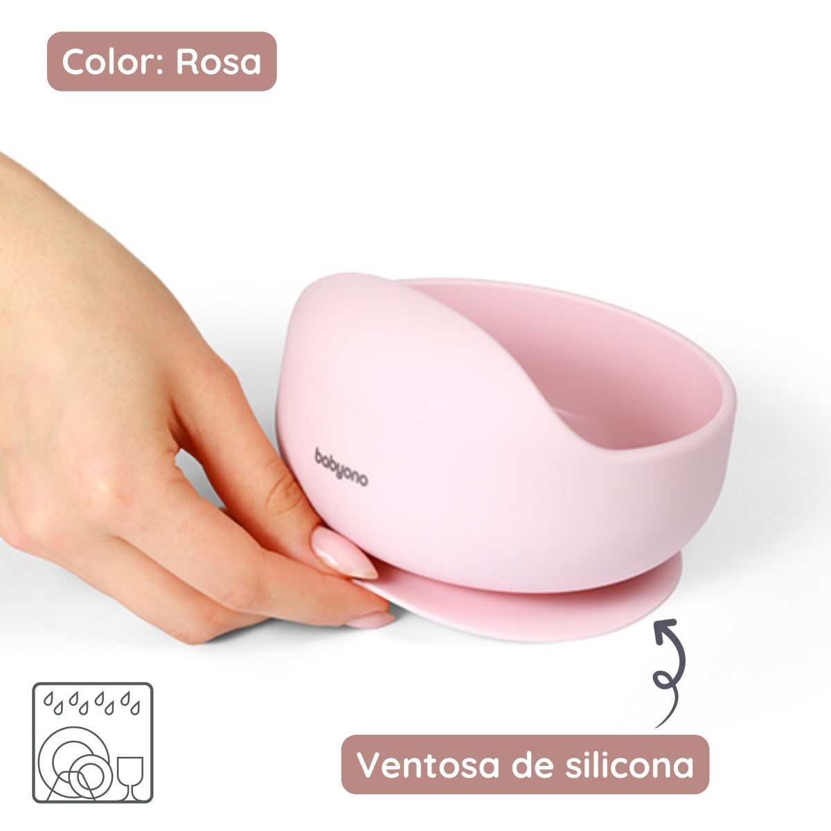Babyono Bowl silicona con ventosa para bebés