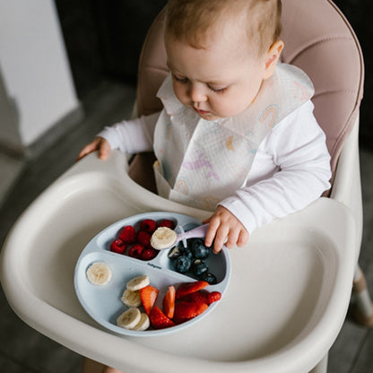 Babyono Plato de silicona con compartimentos y ventosa