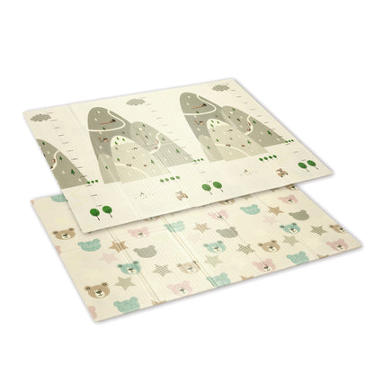 Babyono Alfombra de juegos infantil plegable 150x200 cm reversible