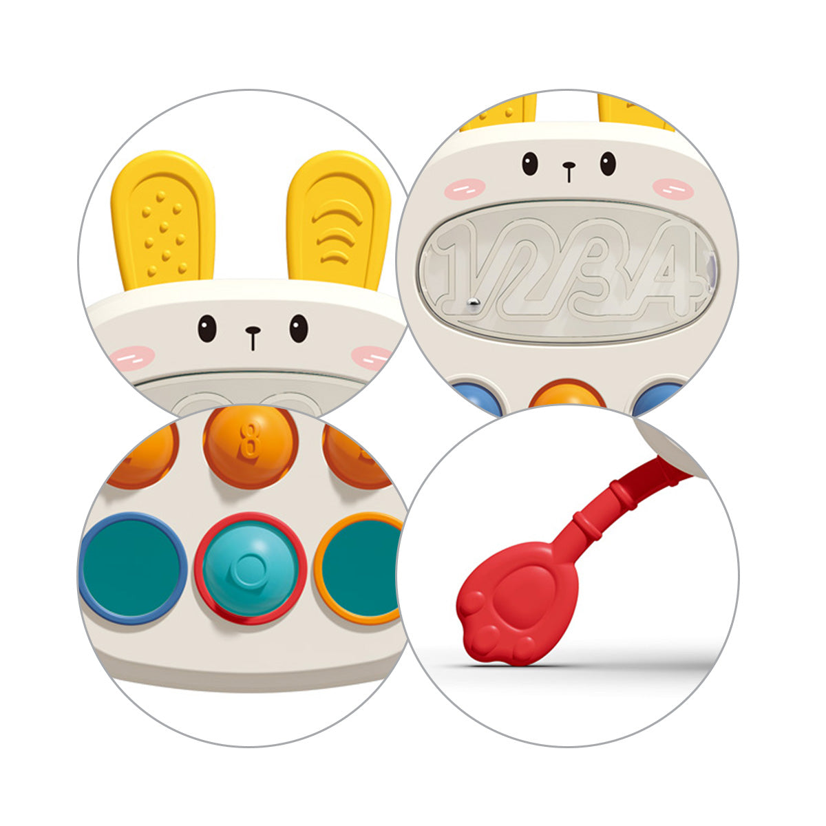 Babyono Telefono móvil juguete sensorial Rabbit