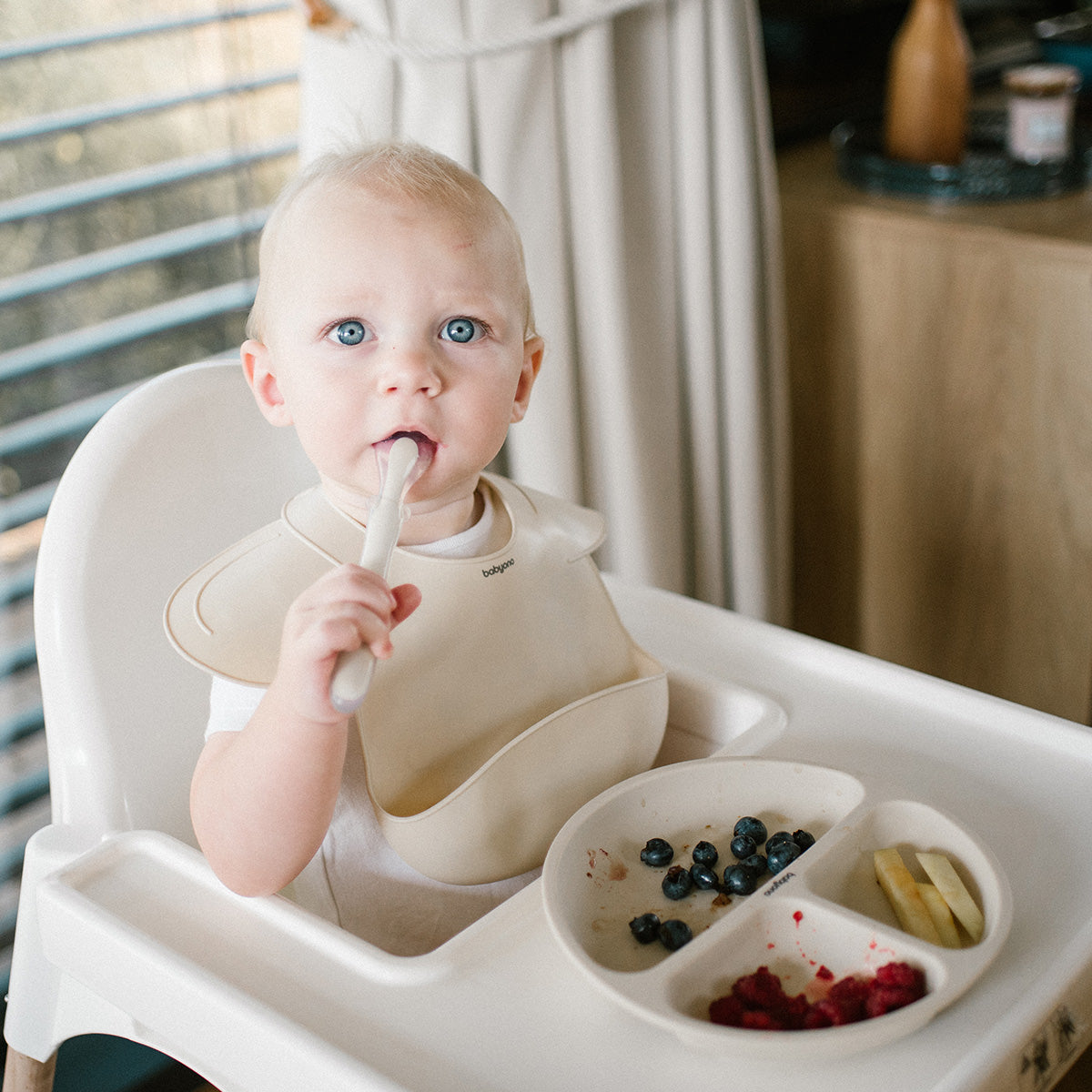 Babyono Cuchara de Silicona Flexible para bebés