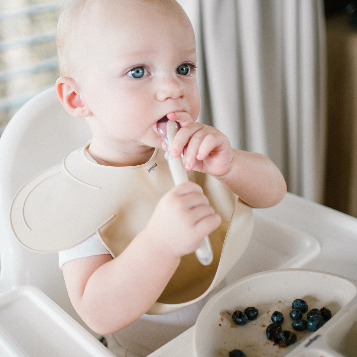 Babyono Cuchara de Silicona Flexible para bebés