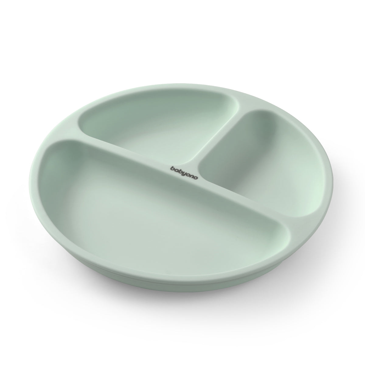 Babyono Plato de silicona con compartimentos y ventosa