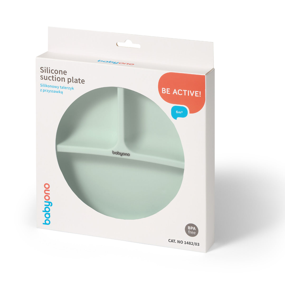 Babyono Plato de silicona con compartimentos y ventosa