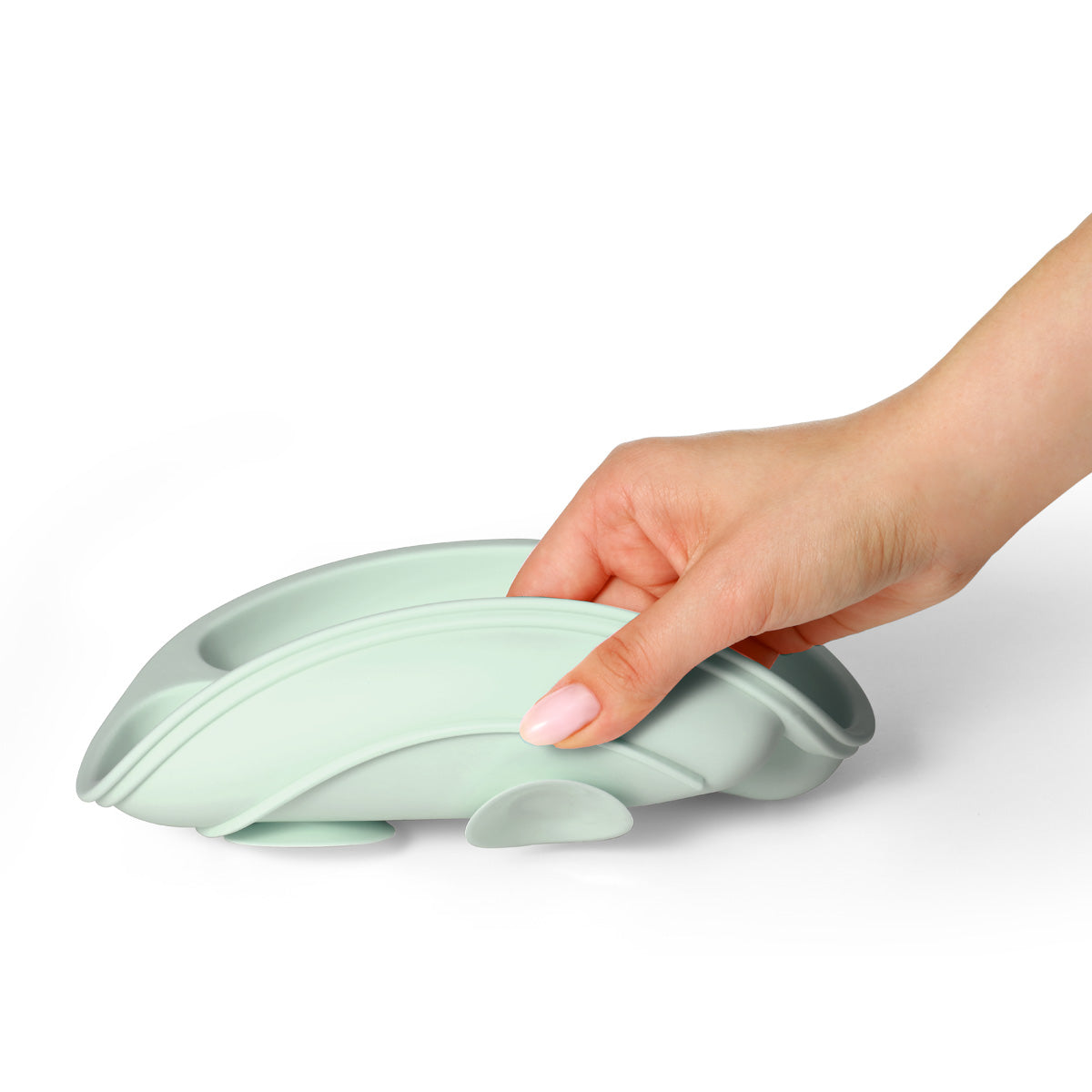 Babyono Plato de silicona con compartimentos y ventosa