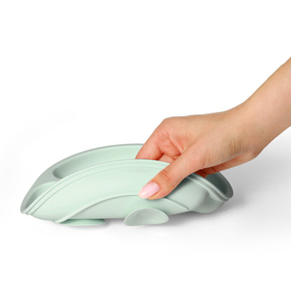 Babyono Plato de silicona con compartimentos y ventosa