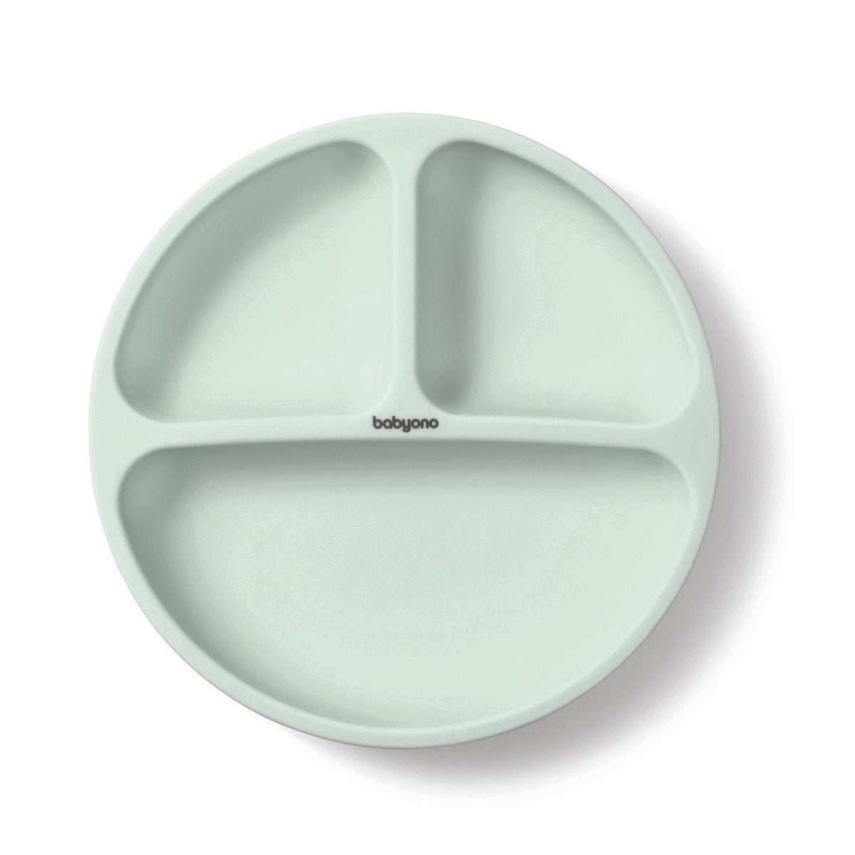 Babyono Plato de silicona con compartimentos y ventosa
