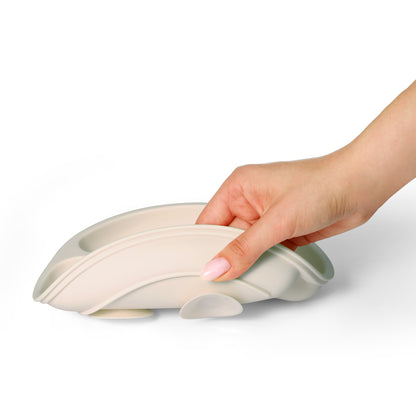 Babyono Plato de silicona con compartimentos y ventosa