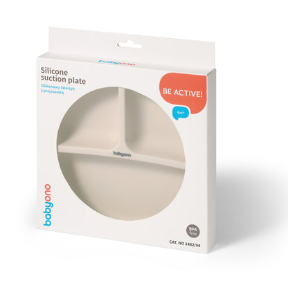 Babyono Plato de silicona con compartimentos y ventosa