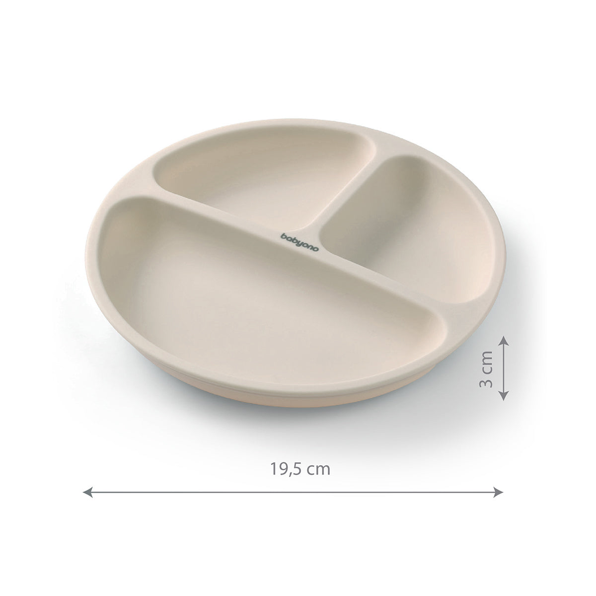 Babyono Plato de silicona con compartimentos y ventosa