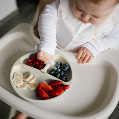 Babyono Plato de silicona con compartimentos y ventosa