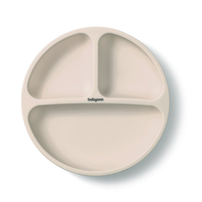 Babyono Plato de silicona con compartimentos y ventosa