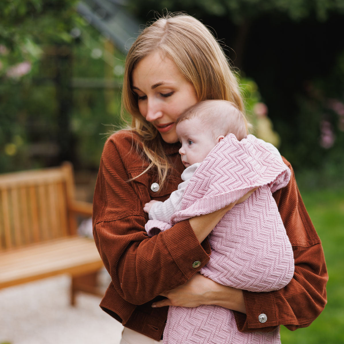 Babyono Manta de algodón orgánico para bebé 75x100 cm