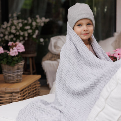 Babyono Manta de algodón orgánico para bebé 75x100 cm