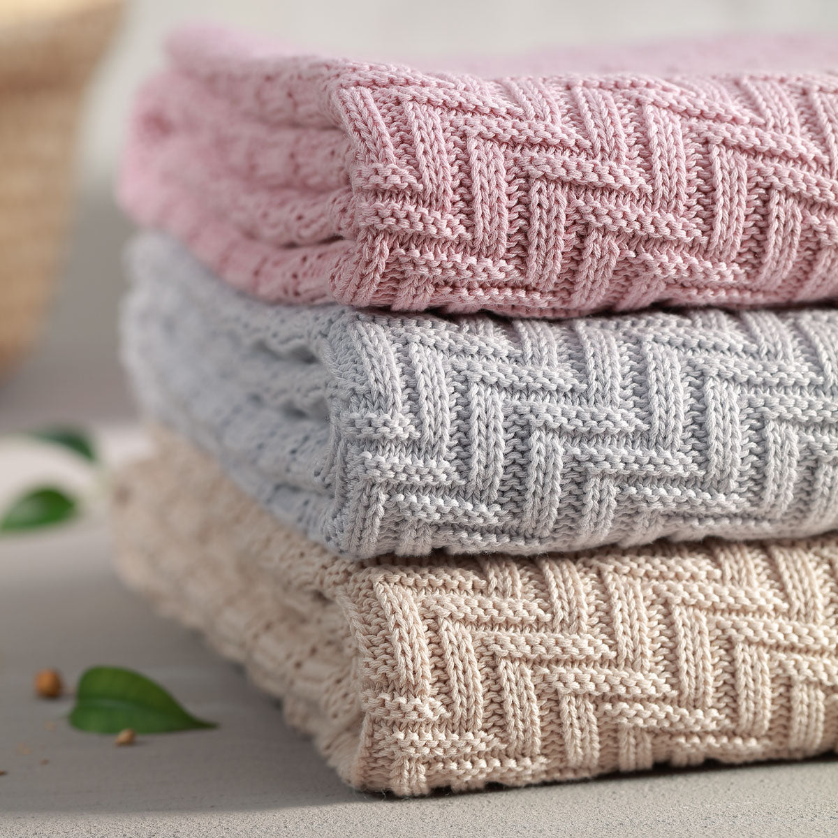 Babyono Manta de algodón orgánico para bebé 75x100 cm