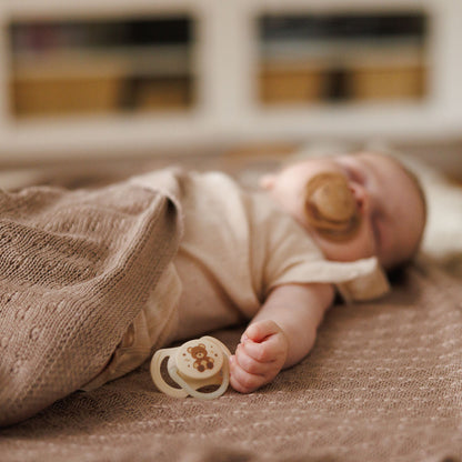 Chupetes tetina simétrica de silicona 0-6 meses Beige