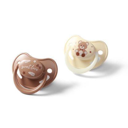 Babyono Chupetes tetina anatómica de silicona 0-6 meses