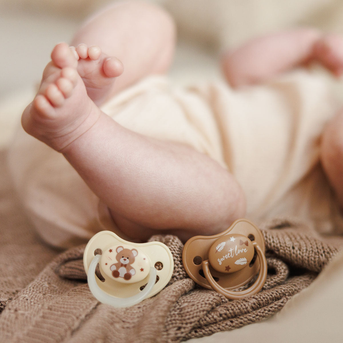 Babyono Chupetes tetina anatómica de silicona 0-6 meses