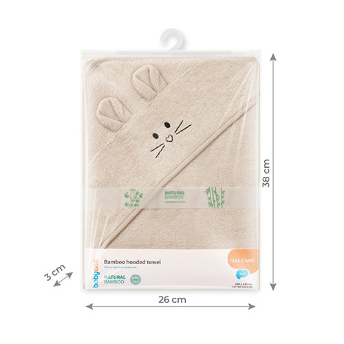 Babyono Capa de baño Bamboo XL para bebés conejito