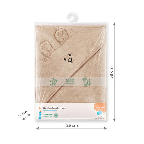 Babyono Capa de baño Bamboo XL para bebés conejito