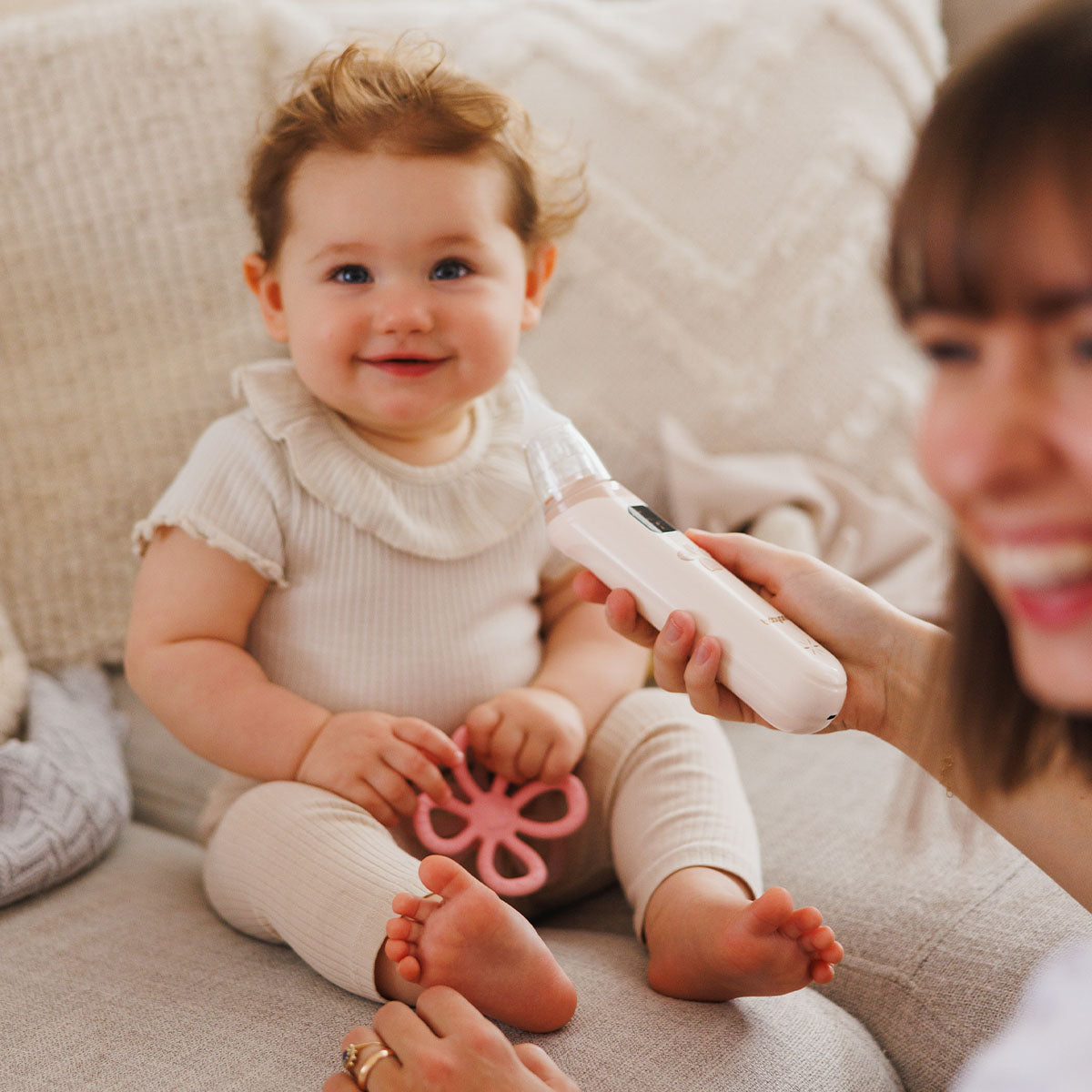 Babyono Aspirador nasal eléctrico ultrasilencioso Beige