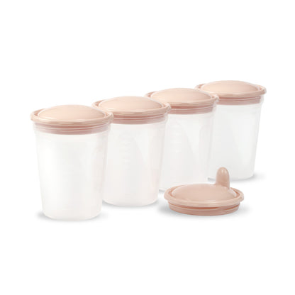 Babyono Recipientes para la leche y alimentos 200ml pack 4 unid.