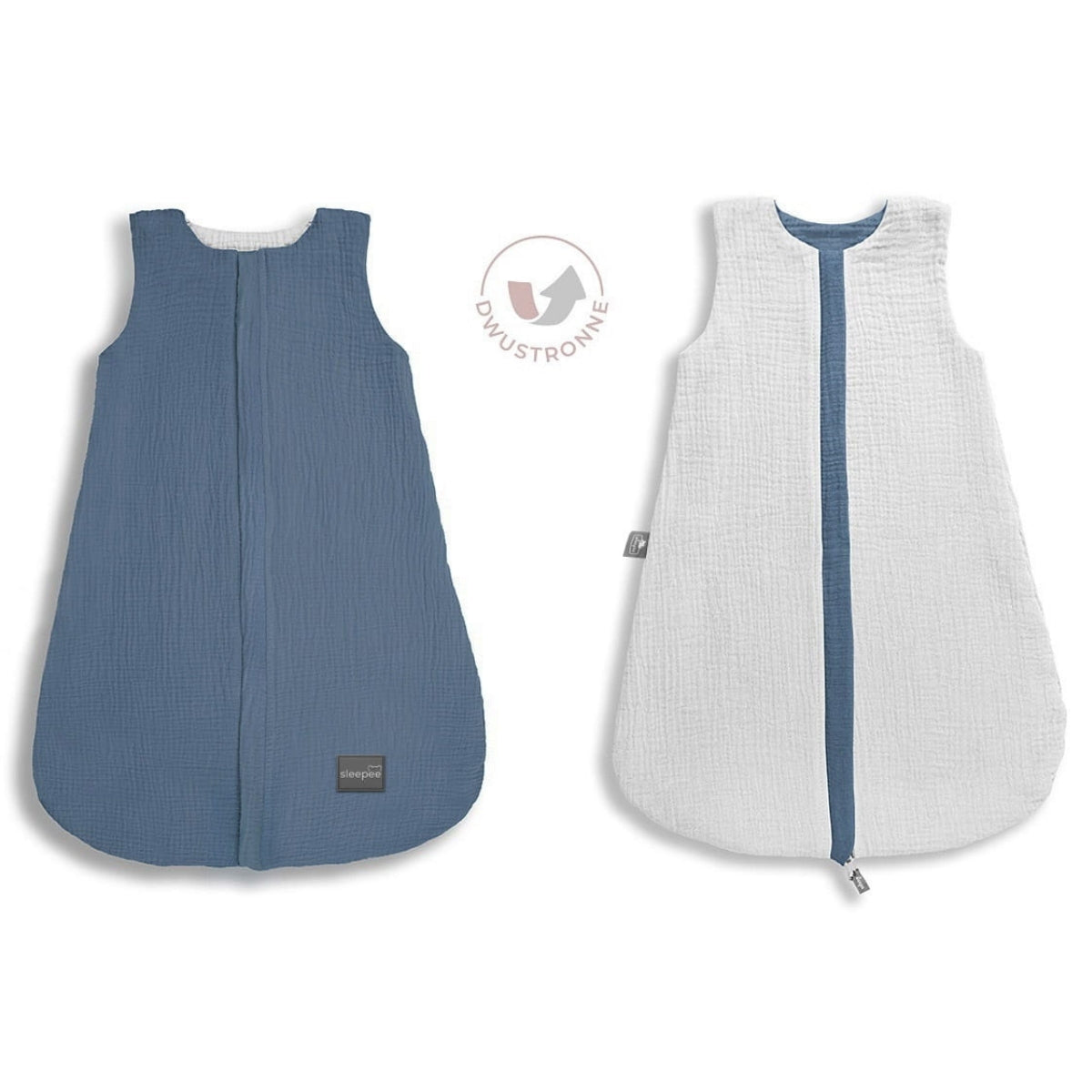Natural Baby Saco de dormir bebe reversible T-S Muselina 0-4m