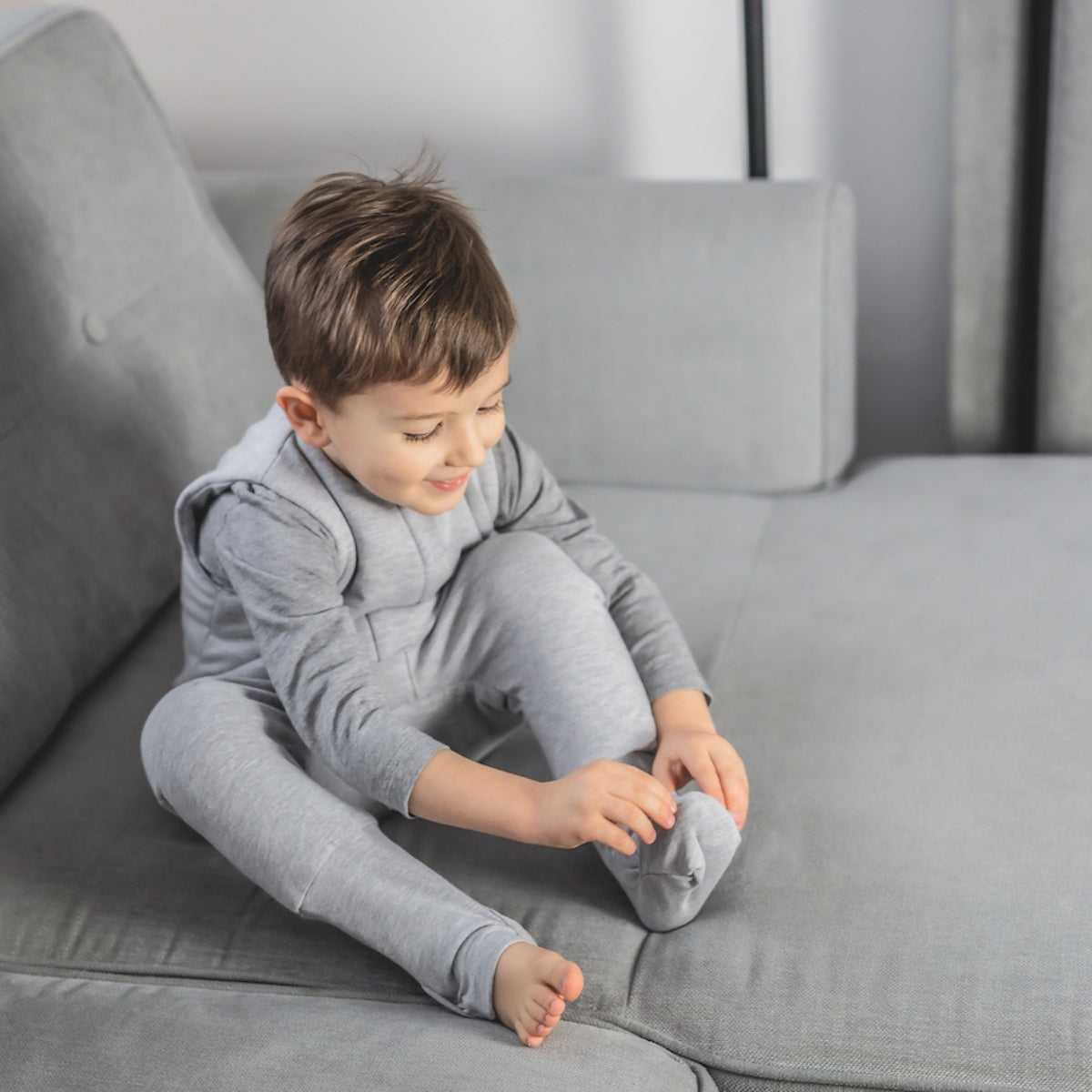 Melange Saco de dormir con pies Reversible T-M jersey algodón