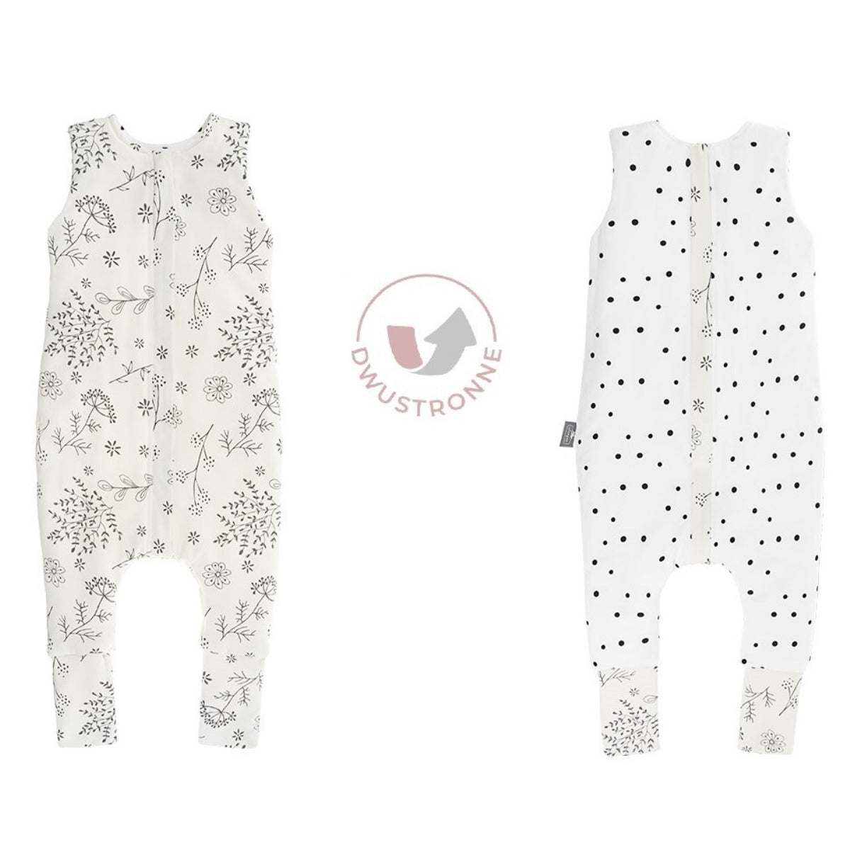 Bloom Saco de dormir con pies Reversible T-M jersey algodón