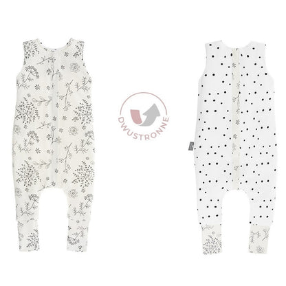 Bloom Saco de dormir con pies Reversible T-M jersey algodón