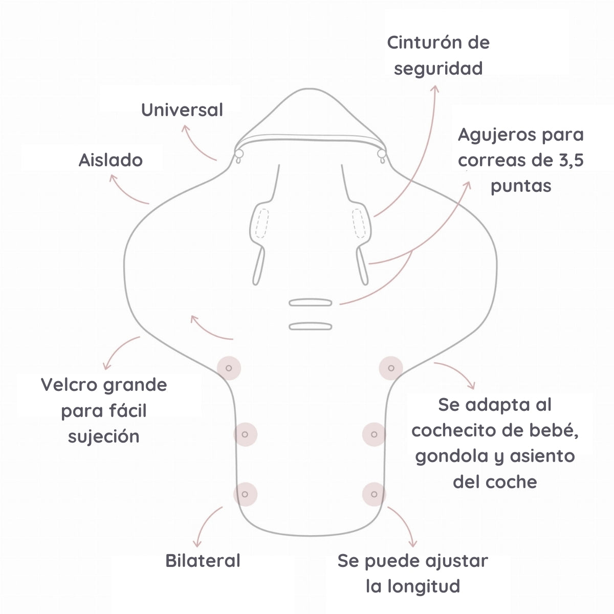 Royal Baby Saco para grupo 0 unviersal invierno Royal baby