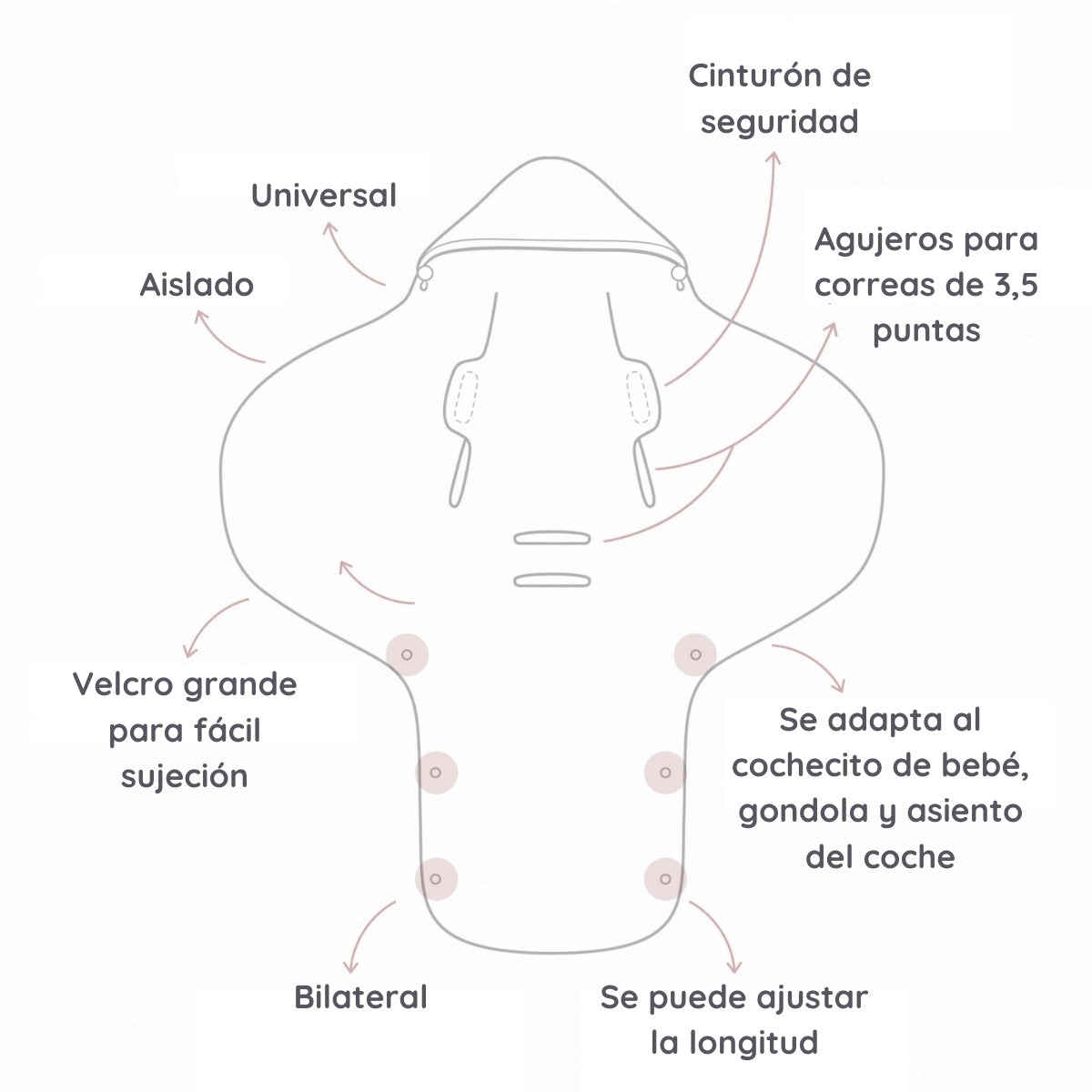 Royal Baby Saco para grupo 0 unviersal invierno Royal baby