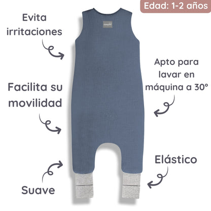 Natural Baby Sacos de dormir con piernas T-S Muselina algodón