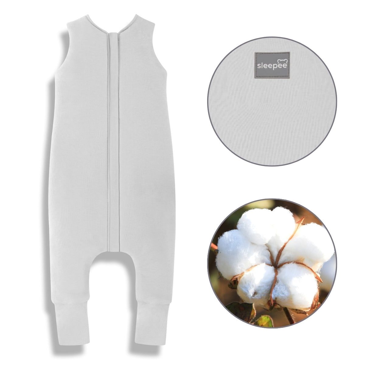 Melange Sacos de dormir con piernas T-S jersey algodón