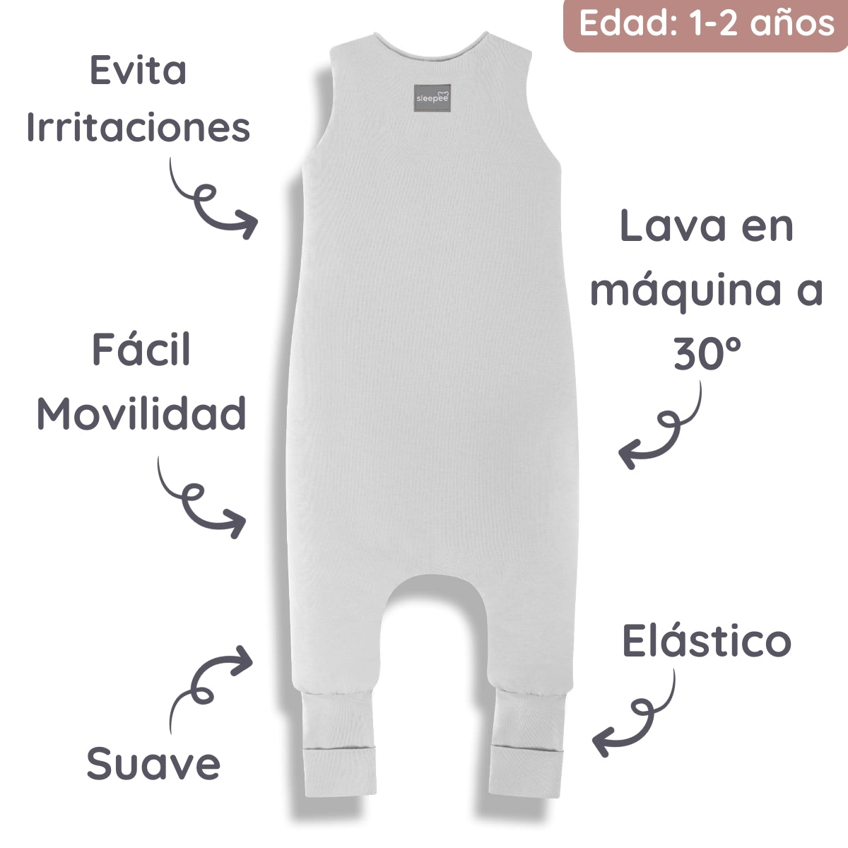 Melange Sacos de dormir con piernas T-S jersey algodón
