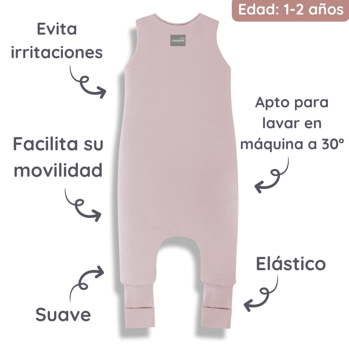 Melange Sacos de dormir con piernas T-S jersey algodón