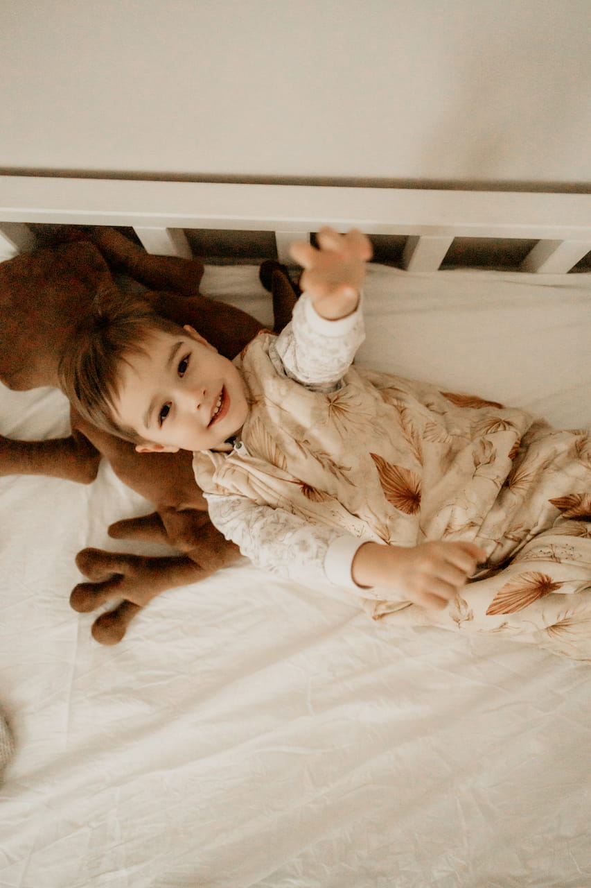 Bohemian Saco de dormir con pies Reversible T-S jersey algodón