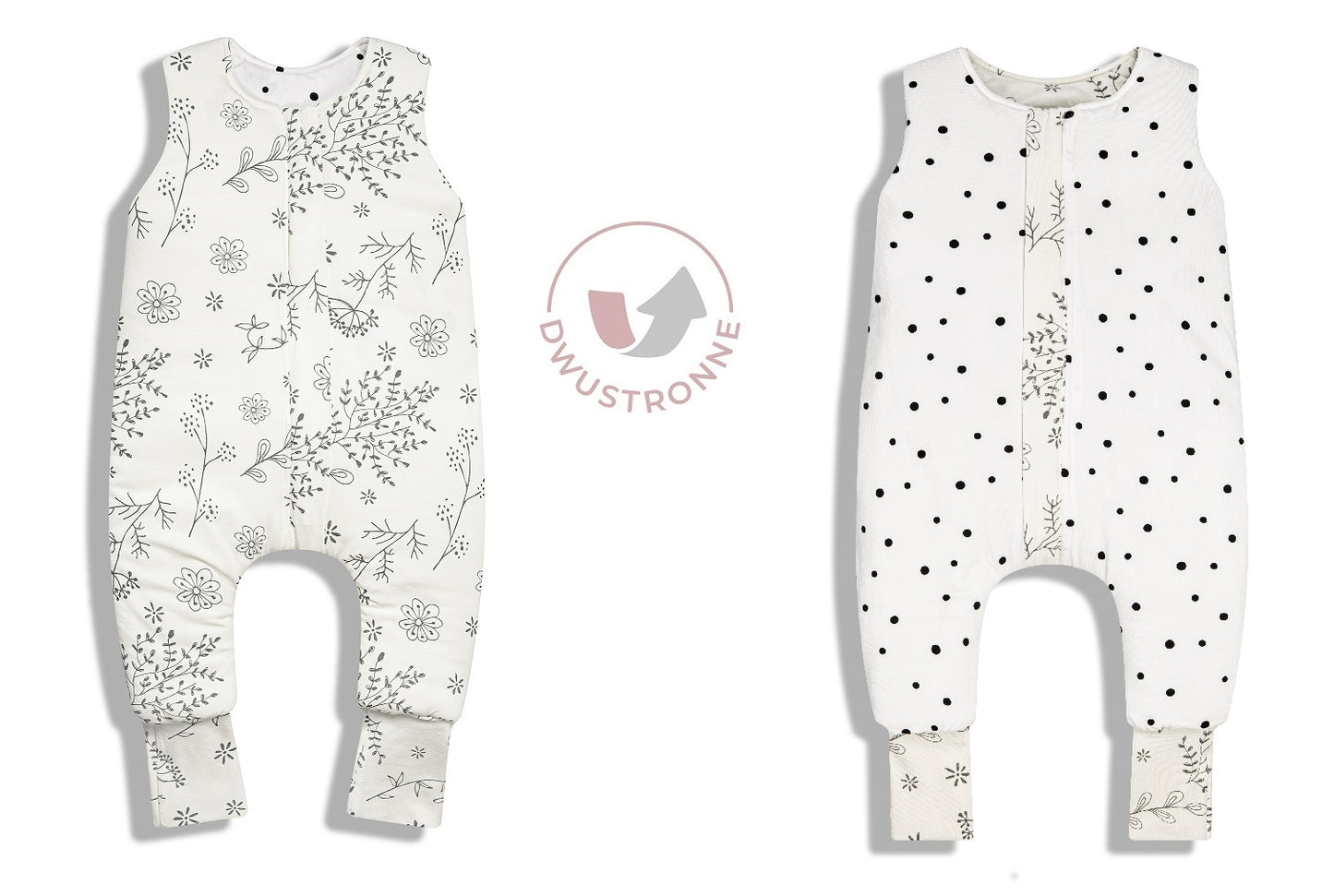 Bloom Saco de dormir con pies Reversible T-XS jersey algodón