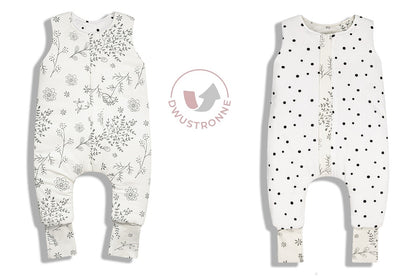 Bloom Saco de dormir con pies Reversible T-XS jersey algodón