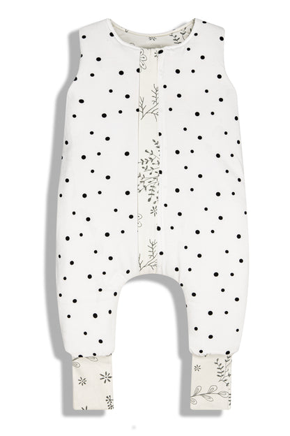 Bloom Saco de dormir con pies Reversible T-XS jersey algodón