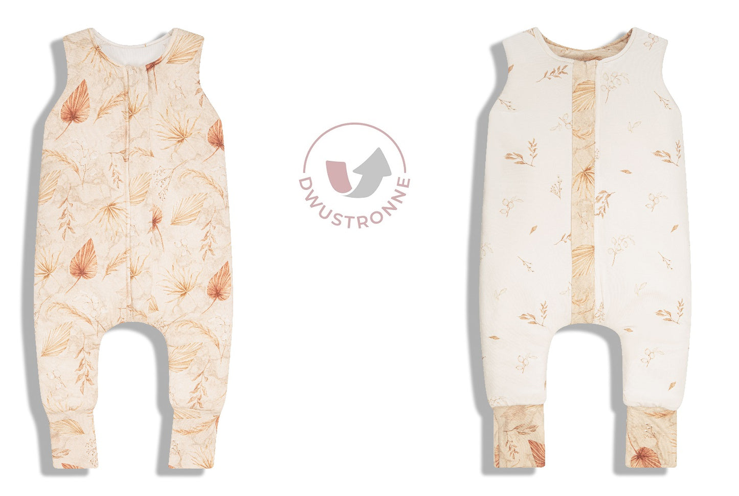 Bohemian Saco de dormir con pies Reversible T-XS jersey algodón