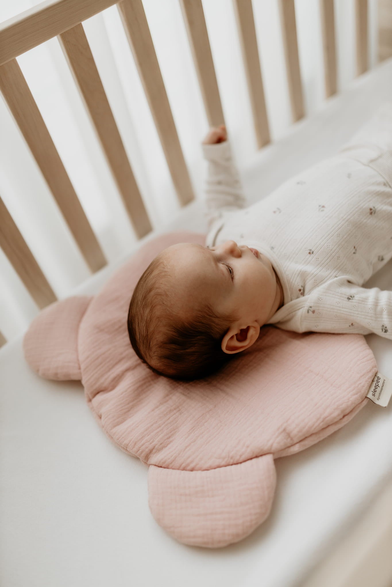 Natural Baby Almohada plana osito para bebe muselina