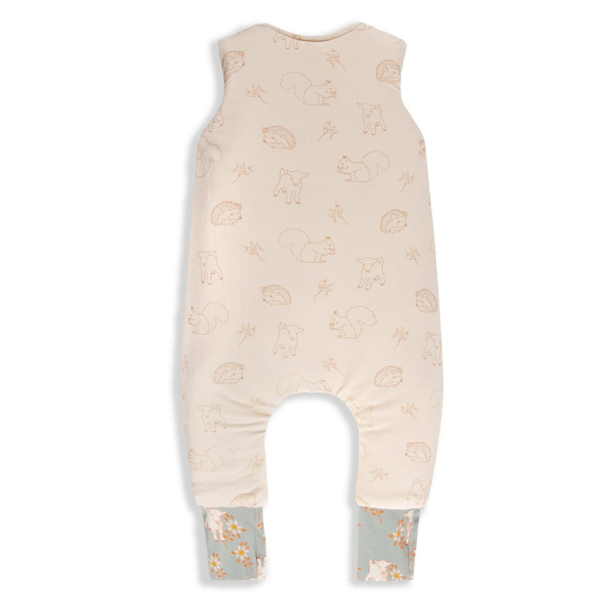 Vintage Animals Saco de dormir con pies Reversible T-XS jersey algodón
