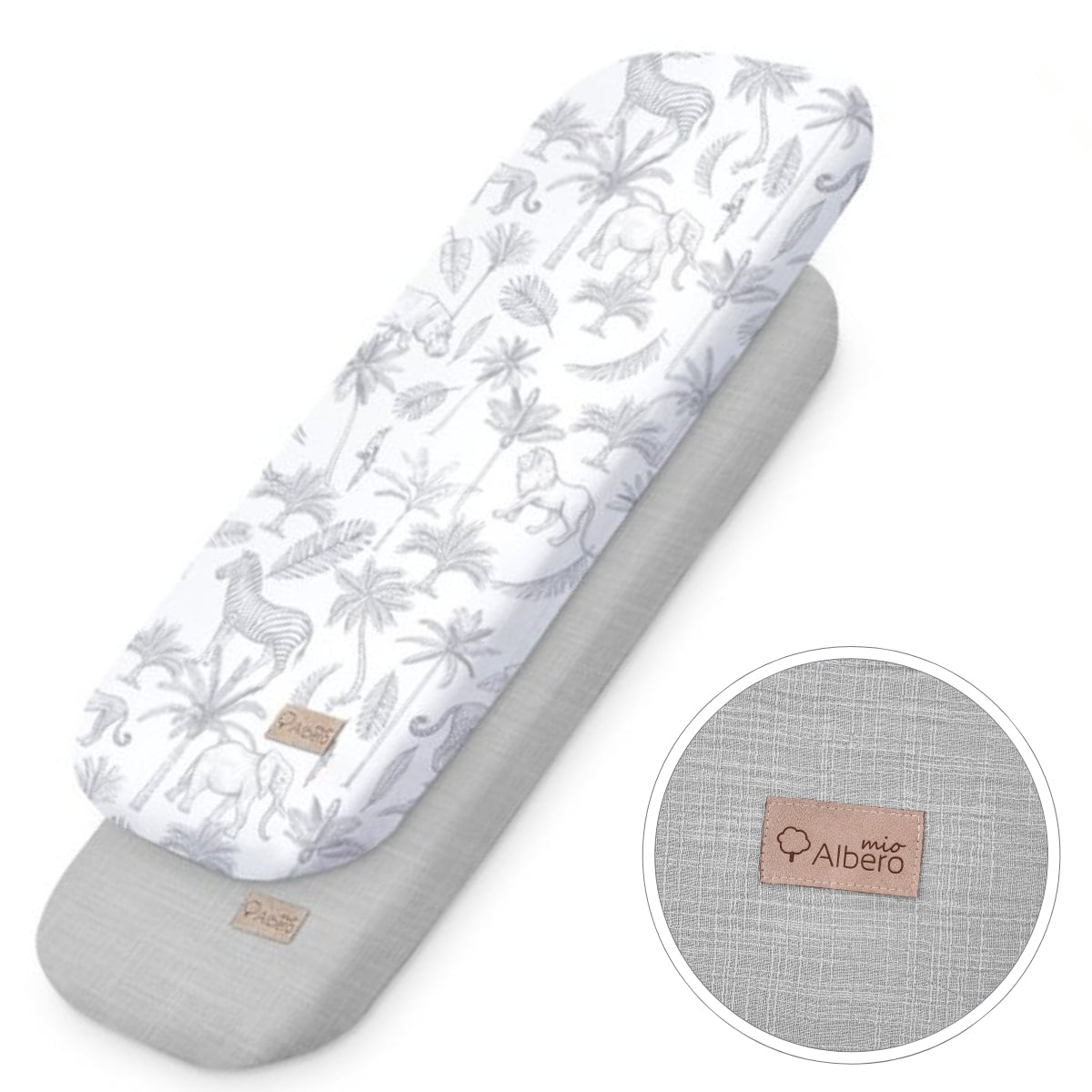 Boho & Love Pack 2 bajeras capazo algodón satinado 80x35 cm