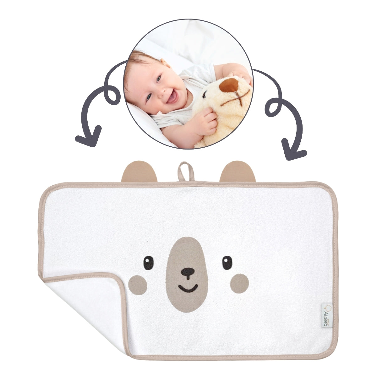 Teddy Bear Toalla de mano infantil pre-escolar 30x50 cm