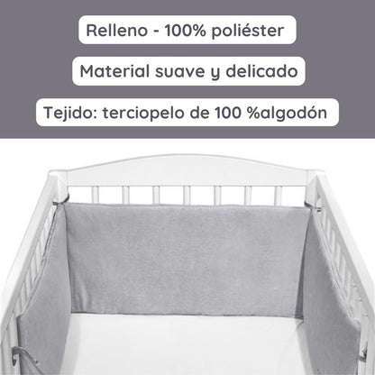 Cotton Color Chichonera para cuna 180x30 Velour algodón