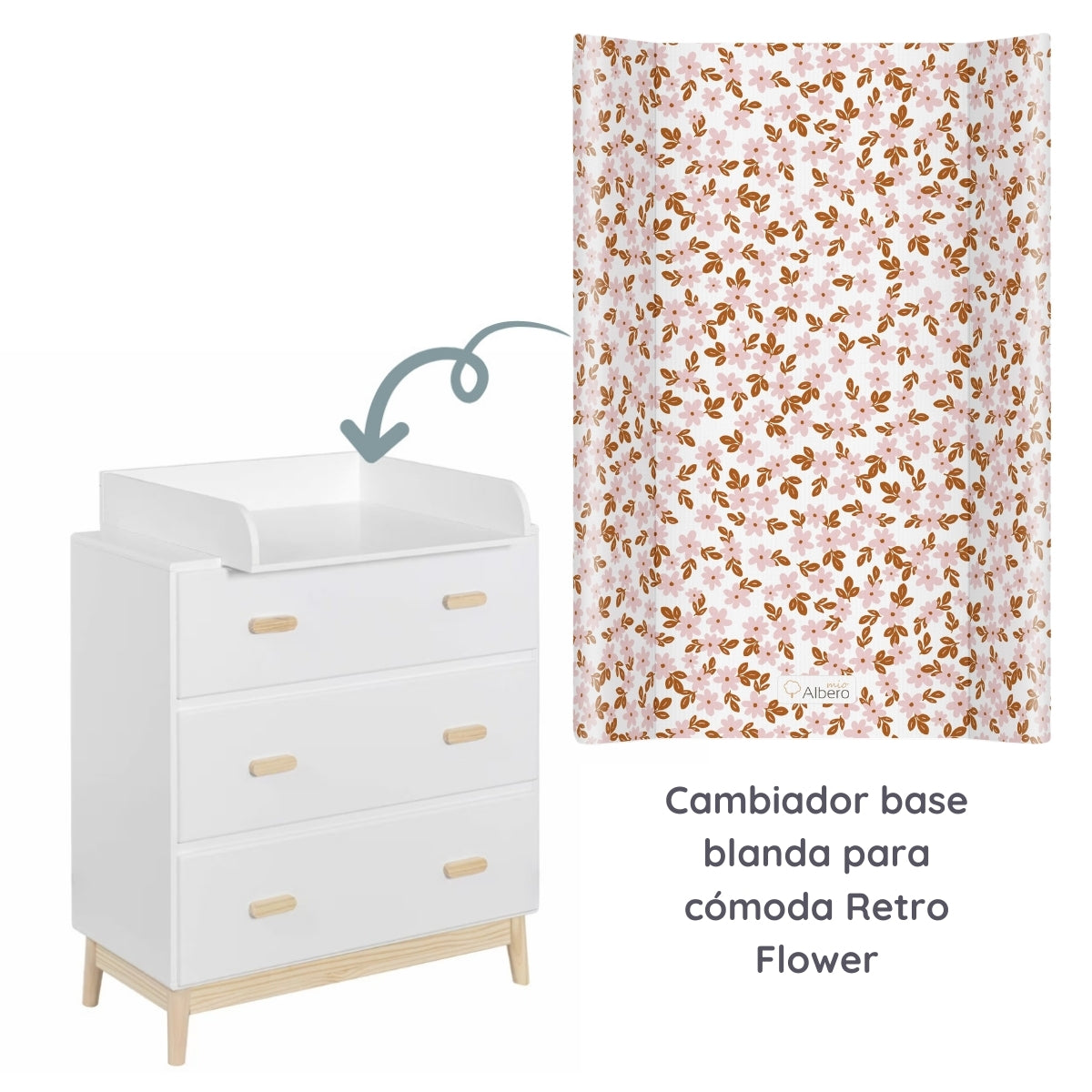 Cotton Color Cambiador base blanda para cómoda 70x47 cm