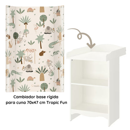 Cotton Color Cambiador base rígida 2 en 1 para Cuna y Cómoda