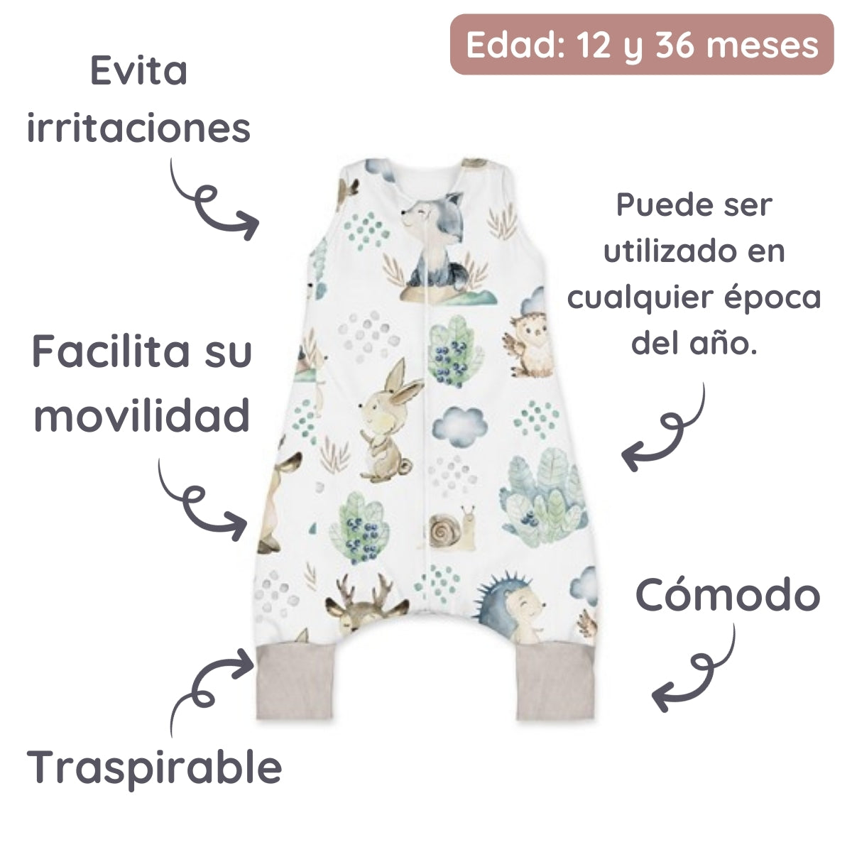 Colorful World Saco de dormir con patas 12 a 36 meses Colorful World