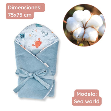 Cotton Color Saco capazo bebé velour